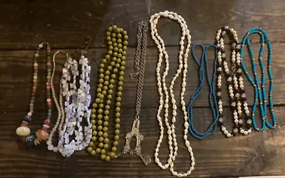 Lot Of 10 Vintage Antique Necklaces • $19.99