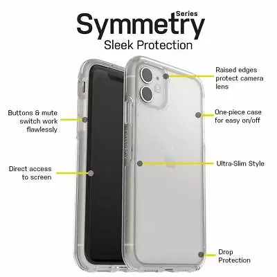 $40 • Buy Slim Clear Symmetry Case, Drop Protection With Style, ALL IPhone Models 