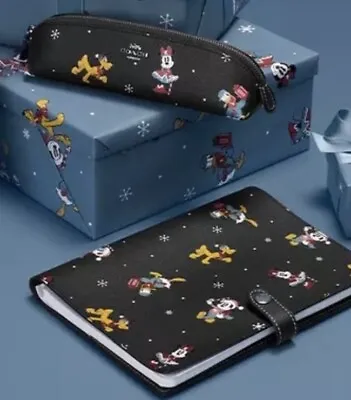 Coach Disney Mickey Mouse Pluto Donald Notebook Journal & Pencil Case Set NWT • $117.50