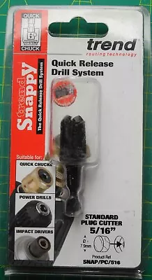 £19.99 • Buy TREND SNAPPY 5/16th   (7.9mm) TUBE PLUG CUTTER SNAP/PC/516