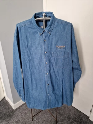 £37.95 • Buy Men's Triumph Motorcycle Blue Denim Shirt - Size XXL, Mens Clothing 