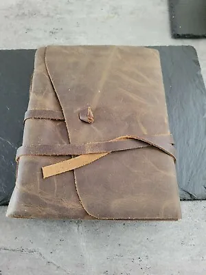 £10 • Buy Leather Bound Journal With  Lattice Design On Spine