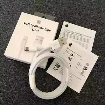 1M 2M Genuine IPhone Fast USB Charger Cable  For Apple 6 7 8 X  XS 1 12 Pro Max • £1.47
