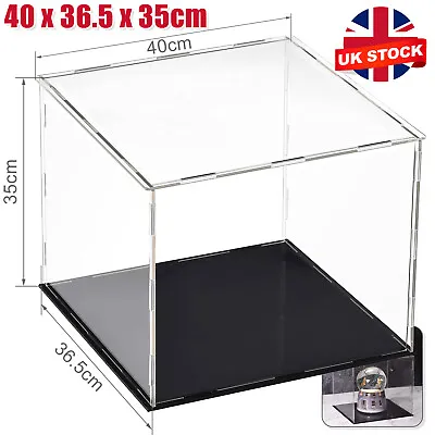Large Acrylic Display Case Dustproof Box Perspex Clear Collectibles Model New • £23.89