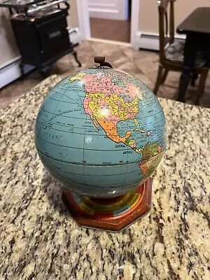 Vintage Metal Globe Medium Metal Globe Seasons Globe Zodiac Signs Globe • $25