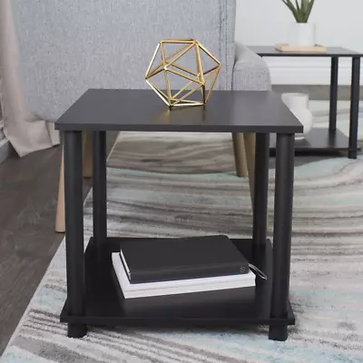 Modern Storage End Tables Home Organizer Furniture Decor Eassy Assembly Set Of 2 • $39.75