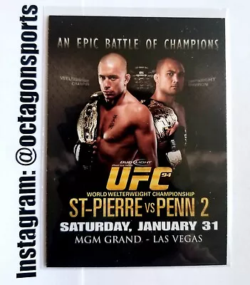 2009 Topps Ufc Round 1 Lot Of 4! Gsp Promo Hughes Griffin Rc! 2nd Year Gsp! • $199.99