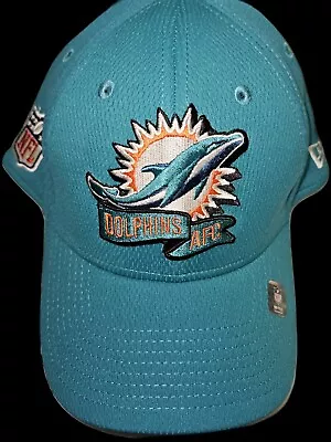 Miami Dolphins New Era 39thirty Large -XL Aqua Team Classic Flex Fit Hat New • $15