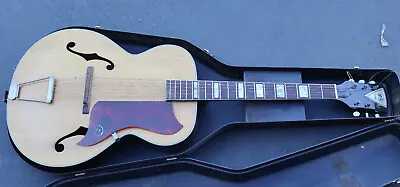 Vintage Kay Hollow Body Acoustic Guitar W/ Inlay Pearl Neck Kluson Deluxe Tuners • $795