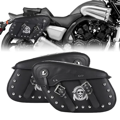 Motorcycle Saddle Bags  For Yamaha V-star XVS 950 650 1100 1300 Classic Custom • $129.99