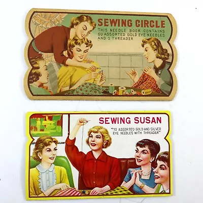 Vintage Sewing Needle Book SEWING SUSAN SEWING CIRCLE 1940's Lot Of 2 • $11.97