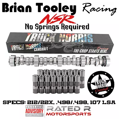 Brian Tooley Racing LS Truck Norris NSR Cam Kit GM LS7 Lifters BTR Camshaft 5.3L • $569.99