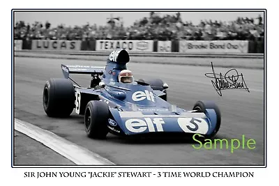 $27.85 • Buy Jackie Stewart 3x F1 World Champion Large Signed 12x18 Inch Photograph Poster 