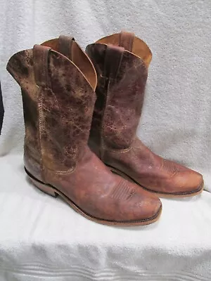 Justin BR733 Men's 12 D Bent Rail Shawnee Brown Distressed Leather Cowboy Boot • $19.95