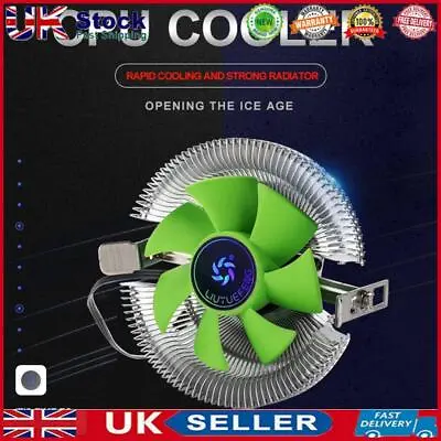 CPU Cooler Heatsink For LGA 775/1150 1151 3Pin Fan Cooling Silent Radiator • £7.69