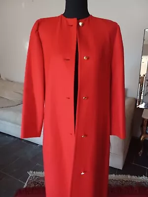 Vintage Philippe Venet Original Red Coat Made In France • $99