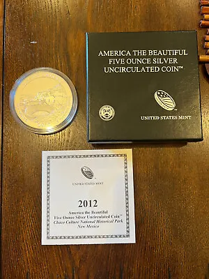 USA 2012 - ATB - New Mexico: Chaco Culture - 5 Oz. 999 Silver Coin • $211.75