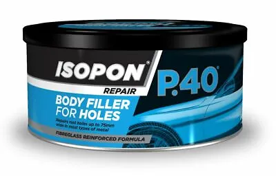 ISOPON P40 FIBRE GLASS BODY FILLER U-POL DAVIDS 600ml CAR BODYWORK FILLER  • £19.99