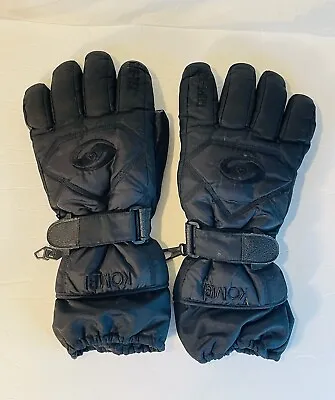 Kombi Men’s Black Gortex Snowboard Ski Gloves Hollofil Thinsulate Sz LG • $37.58