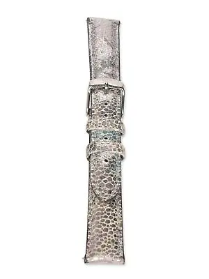 MICHELE 302387 MS16AA060838 16mm Leather Calfskin Silver Watch Strap • $70.55