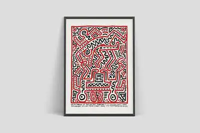 Keith Haring Exhibition Vintage Poster Print -  New York City 1983 • $67.05