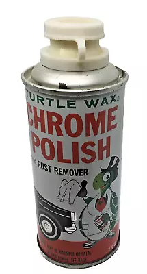 VTG TURTLE WAX Can Chrome Polish Mr Fancy Turtle Top Hat Advertising • $15