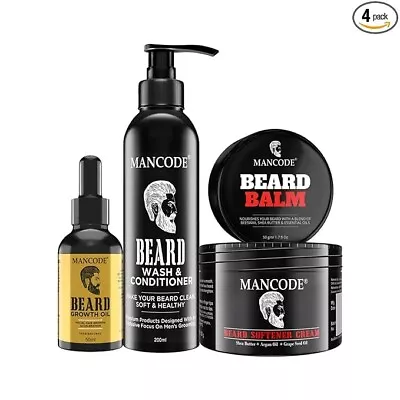 MAN CODE Beard Grooming Kit Beard Growth Oil 50ml Beard Wash & Conditioner 20 • $40.84