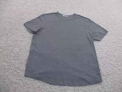 Buck Mason Shirt Mens Large Gray Crew Short Sleeve Casual Preppy Polyester Blend • $20