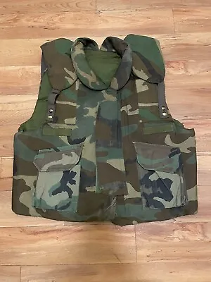 US Army Camo Body Armor Fragmentation Protective Vest Ground Troops Size Large • $175