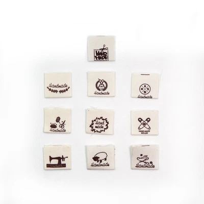 $3.39 • Buy 100pcs Personalised Clothing Garment Label Craft Sew In Handmade Tags 20mmx40mm