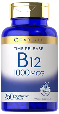 Vitamin B12 1000 Mcg | 250 Tablets | Vegetarian Non-GMO | By Carlyle • $11.49