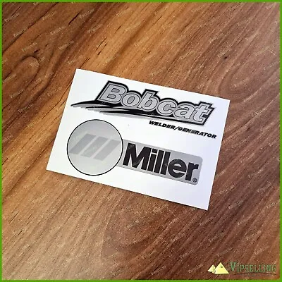 Miller Welder Generator BOBCAT Silver Grey Laminated Decals Stickers Set • $24.70