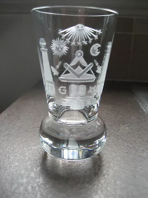 £35 • Buy Masonic Firing Glass Wheel Engraved With Pattern From An ALMS PLATE