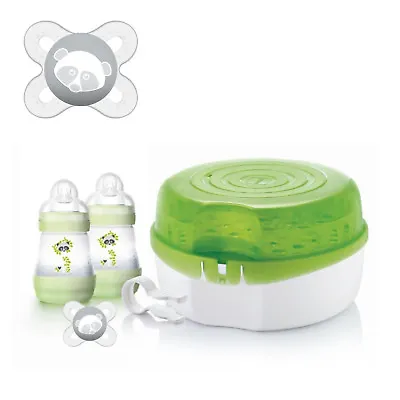 £40.82 • Buy Microwave Steam & Cold Water Steriliser MAM - 2 Bottles, A Soother, Teat Tongs