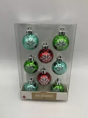 Mini Christmas Ornaments Red/Green Set Of 8 • $11.99