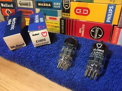 2 Mullard E88CC ~ 1971/1972 OE Boxes ~AudioGrade SameBuild Grail NOS 6922 RodeK2 • $420