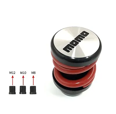 Universal Racing MOMO Black+Red Ring Coilover Gear Shift Knob Metal M8 M10 M12 • $14.88