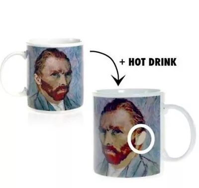 DISAPPEARING EAR VAN GOGH Coffee Mug 14oz Tea Taza UPG Unemployed Philosophers • $7.95