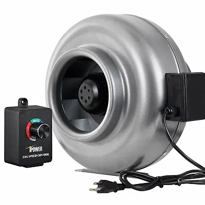 IPower 8 Inch 750CFM Duct Inline Fan HVAC Exhaust Blower & Speed Controller • $87.99