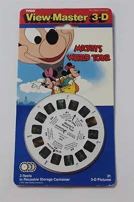NEW Vintage 1991 View-Master Mickeys World Tour 3 Reels Mickey Mouse Package NIP • $8.99