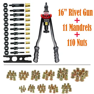 Rivet Gun Kit Rivnut Thread Setting Tool Nut Setter NutSert Metric SAE Riveting • $49.90