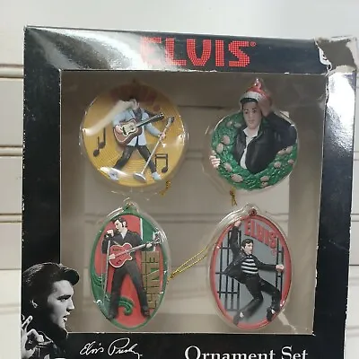 Vtg Elvis Presley Set Of Four  Christmas Ornaments Decor Box Is Damage  • $87.99