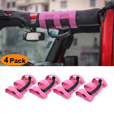 Fits Jeep Wrangler JT JL JK TJ Pink Roll Grab Handles Bar Off Road Accessories  • $25.63