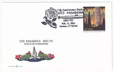 Submarine USS PASADENA SSN-752 15th Anniversary Naval Cover C4185 • $3.50