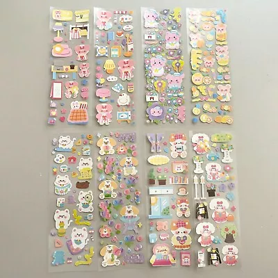 (2pc/All 8) Korean Style Polco Diary Holographic Cute Sticker Sheet Daily Fun • $3.99