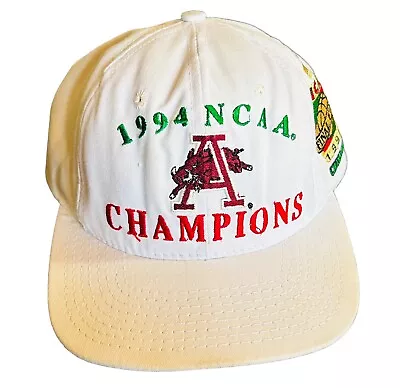 Arkansas Razorbacks 1994 NCAA Basketball Champions VTG Starter SnapBack Hat Mens • $74.95