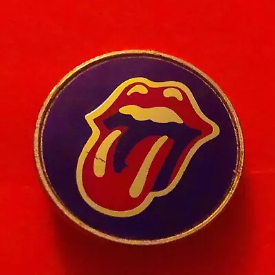 THE ROLLING STONES Rock Band Pin Vintage 70s Pinback Button Tongue Badge 1970s • $12.51