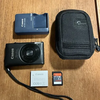 Canon PowerShot ELPH 300 HS 12.1MP Digital Camera - Black W/ SD Card Lot • $239.99