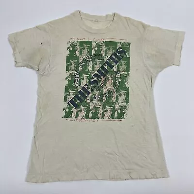 Vintage The Smiths Meat Is Murder T Shirt 80’s Punk Distressed Thin Size XL • $220