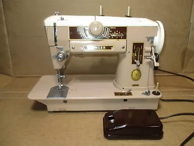 Vintage Singer Sewing Machine  401a Slant Needle Serviced Na720979 • $250